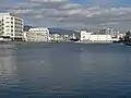浜山小学校北側にある浜山レガッタコース。かつての貯木場を整備して造られた。日本初の日本ローイング協会F級公認コース