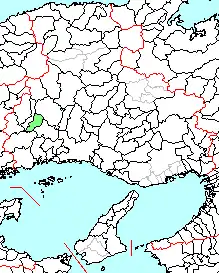 三日月町、県内の位置