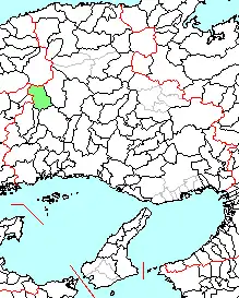 千種町、県内の位置