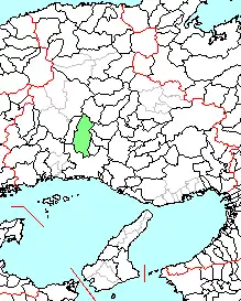 夢前町、県内位置図