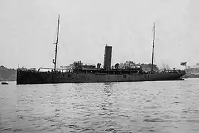 第一次大戦中の「満州」(1916年4月7日、横須賀軍港)#日本海軍全艦艇史(1994)p.487、写真No.1222の解説。