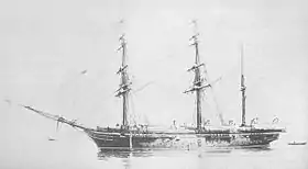 1888年から1889年の「干珠」#日本海軍全艦艇史上巻p.492、写真No.1253の解説。