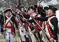 独立戦争の大陸軍のヴァージニア連隊の軍服。歴史再現イベント