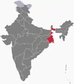 インド国内の位置