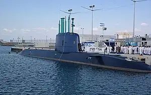 3代目タニン（ドルフィン級潜水艦）。2014年9月。