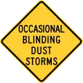 Occasional blinding dust storms sign, アイダホ州