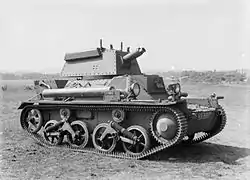 Mk.III軽戦車。アルゼンチンへの輸出型ヴィッカース M1934の砲塔は筒状であった。