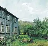 「庭で (Bondehagen)」(1885)