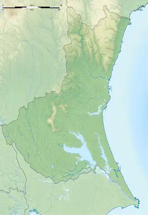 宝篋山の位置(茨城県内)