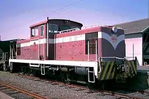 茨城線廃止後、湊線へ移ったディーゼル機関車ケキ102形(2005年)