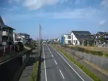 龍ヶ岡を縦断する「茨城県道34号竜ヶ崎阿見線」