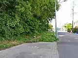 伊文神社東側の駅跡付近
