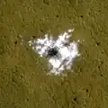 水の氷が確認されたクレーター