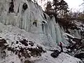 湯川渓谷の氷壁（2012年2月）