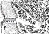 市川橋付近の略図（1928年）