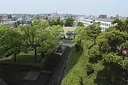 名東区西部を望む。丘陵地帯に配水するため高台に設置されている。