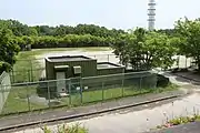 明徳緑地公園のグランド。公園地下に3号配水池がある。