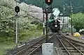 SLが家山駅に入線（2015年4月）