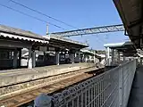 伊賀鉄道ホーム（2022年4月、近鉄大阪線のりばから）