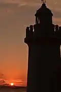 伊良湖岬灯台と夕焼け