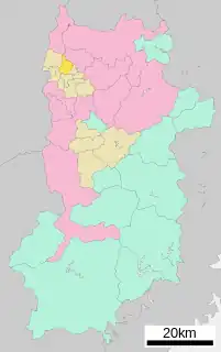 斑鳩町位置図