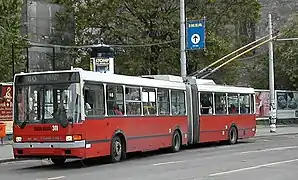 ブダペストのトロリーバスIkarus/Ganz 435T