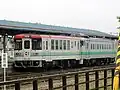 銀河線とJR北海道との列車が連結されて帯広駅に向かう。 （2004年7月）