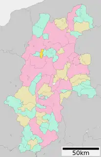 池田町 (長野県)位置図