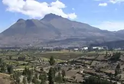 南東からのインバブーラ火山