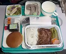 ガルーダ・インドネシア航空の機内食の一例（2005年7月）