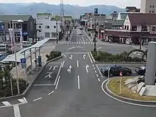 駅舎から駅南側を望む（2018年4月）