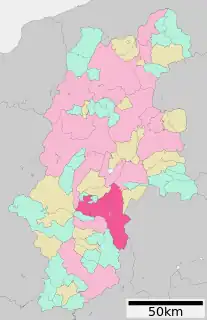 伊那市位置図