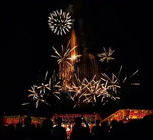 平成として最後に行われた猪名川花火大会(2018年、池田市にて)
