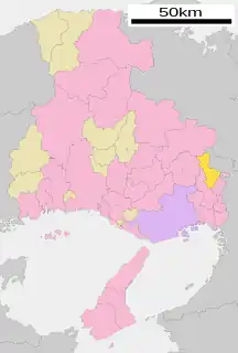 猪名川町位置図