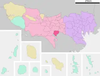 稲城市位置図