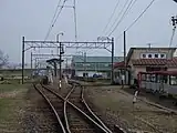 構内（2012年4月、踏切より）
