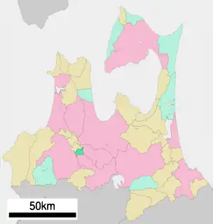田舎館村位置図