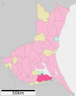 稲敷市位置図