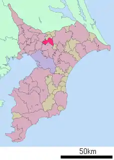 印旛村位置図