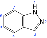 Skeletal formula with numbering convention