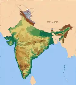 ドホーラサディヤ橋の位置(インド内)