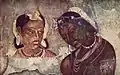 アジャンター石窟の壁画。第17窟か？