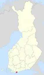 Location of Ingå in Finland