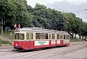 ハーゲン市電から譲渡された両運転台式の連接車(1978年撮影)