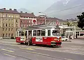 オーストリアの企業によりライセンス生産が行われたボギー車(1978年撮影)