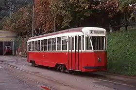 第二次世界大戦中唯一導入された電動車・60(1977年撮影)