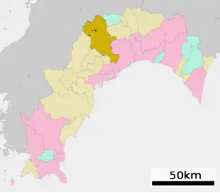 いの町位置図