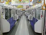 座席モケットが変更された車内（50070型）