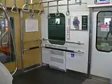 車端部の車椅子スペース