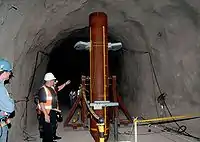 ホワイトサンズ・ミサイル実験場 の地下トンネル実験施設に設置されたMOP（2007年3月14日撮影）